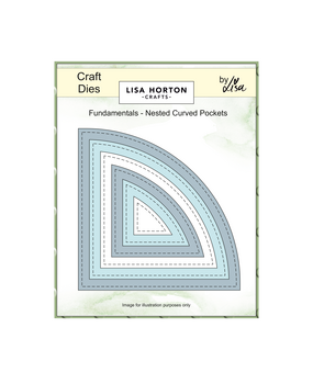 Lisa Horton Crafts Fundamentals Die Set Nested Curved Pocket (LHCCD310)