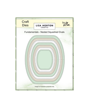 Lisa Horton Crafts Fundamentals Die Set Nested Squashed Oval (LHCCD311)