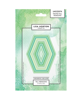 Lisa Horton Crafts Fundamentals Die Set Nested Tall Hexagons (LHCCD374)