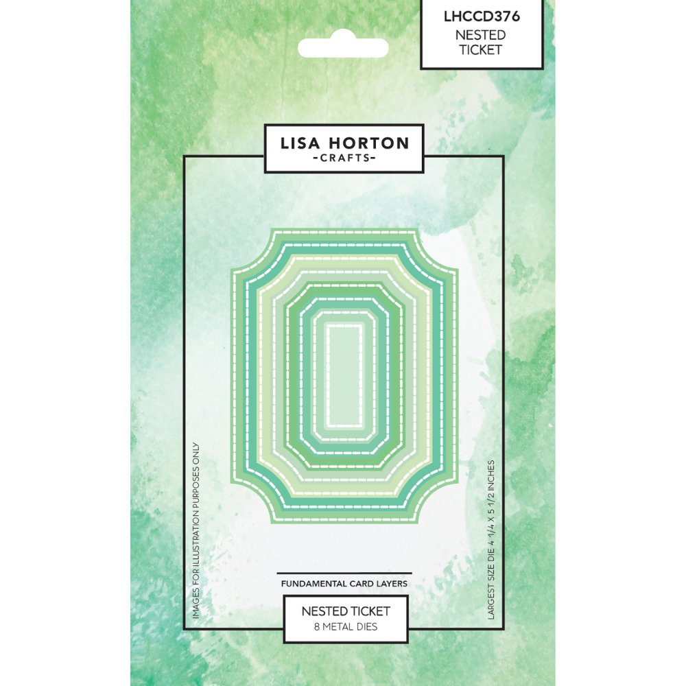 Lisa Horton Crafts Fundamentals Die Set Nested Ticket (LHCCD376)