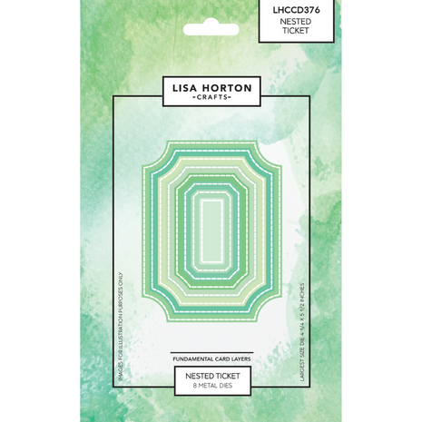 Lisa Horton Crafts Fundamentals Die Set Nested Ticket (LHCCD376)