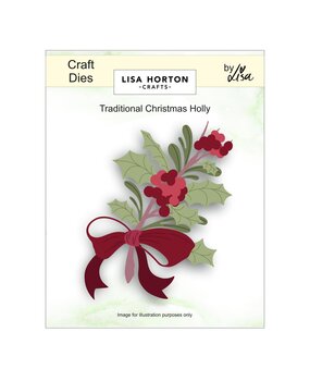 Lisa Horton Crafts Layering Dies Traditional Christmas Holly (LHCCD349)