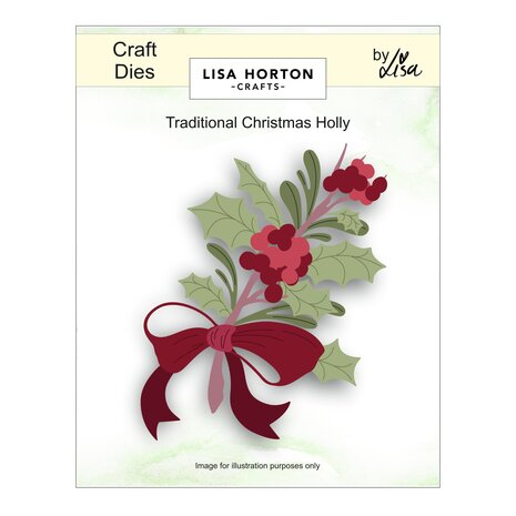Lisa Horton Crafts Layering Dies Traditional Christmas Holly (LHCCD349)