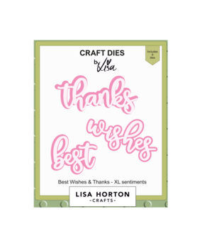 Lisa Horton Crafts XL Sentiments Dies Best Wishes & Thanks (LHCCD280)