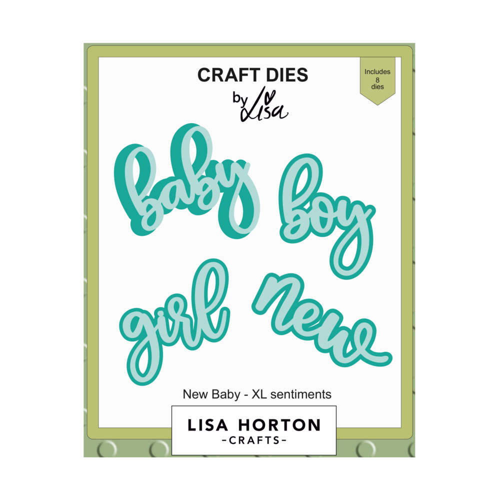 Lisa Horton Crafts XL Sentiments Dies New Baby (LHCCD281)