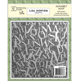 Lisa Horton Crafts Alphabet Soup 6x6 Inch 3D Embossing Folder (LHCEF249)