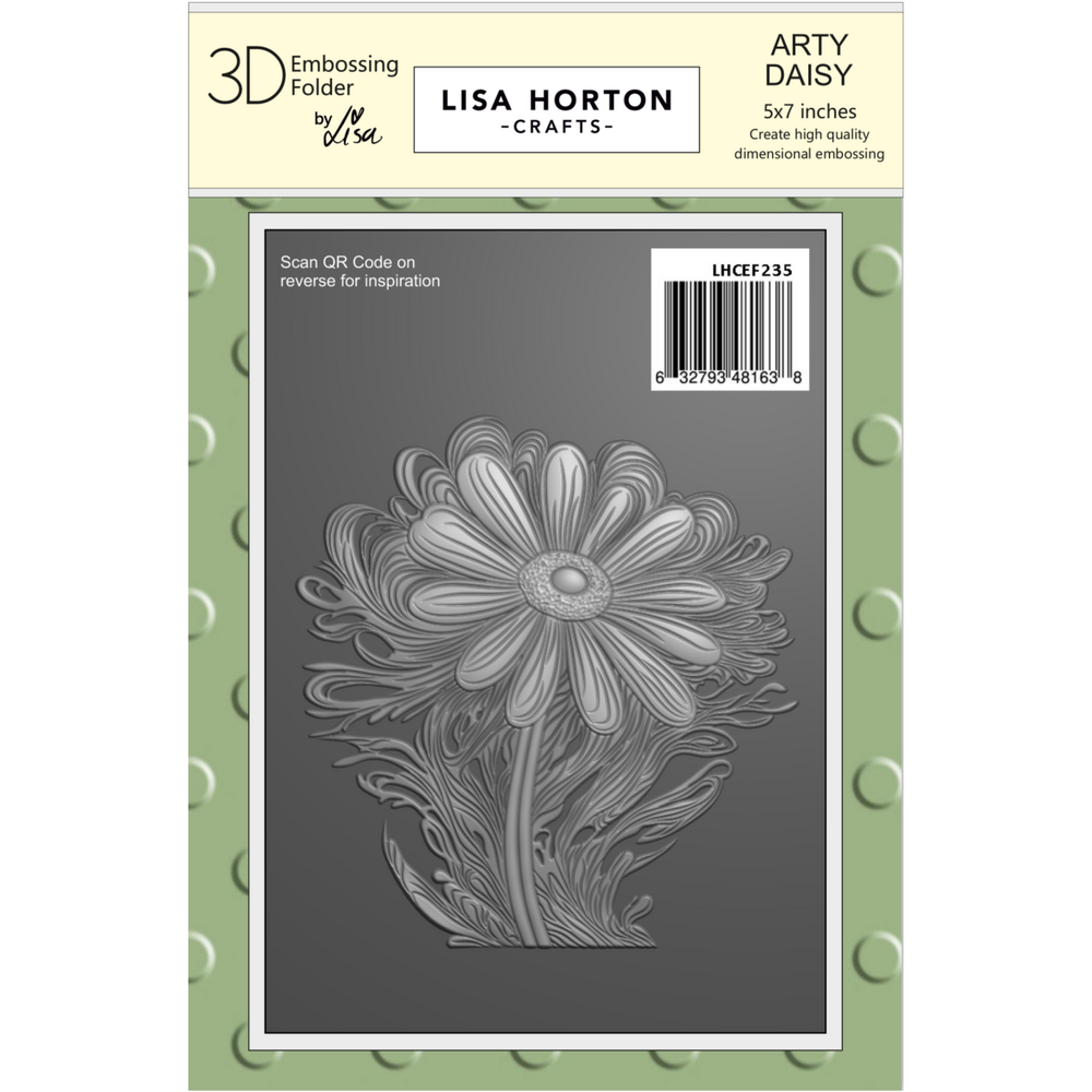 Lisa Horton Crafts Arty Daisy 5x7 Inch 3D Embossing Folder (LHCEF235)