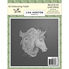 Lisa Horton Crafts Believe In Unicorns 6x6 Inch 3D Embossing Folder (LHCEF268)