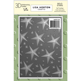 Lisa Horton Crafts Bold Stars 5x7 Inch 3D Embossing Folder (LHCEF258)