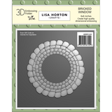 Lisa Horton Crafts Bricked Window 6x6 Inch 3D Embossing Folder (LHCEF224)