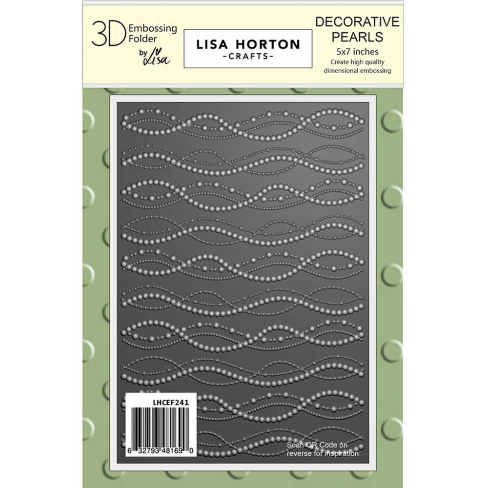 Lisa Horton Crafts Decorative Pearls 5x7 Inch 3D Embossing Folder (LHCEF241)