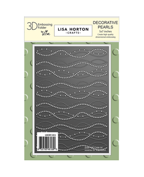 Lisa Horton Crafts Decorative Pearls 5x7 Inch 3D Embossing Folder (LHCEF241)