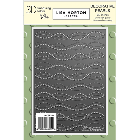 Lisa Horton Crafts Decorative Pearls 5x7 Inch 3D Embossing Folder (LHCEF241)