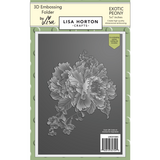 Lisa Horton Crafts Exotic Peony 5x7 Inch 3D Embossing Folder with Die (LHCEF085)
