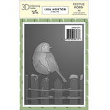 Lisa Horton Crafts Festive Robin A6 3D Embossing Folder (LHCEF245)