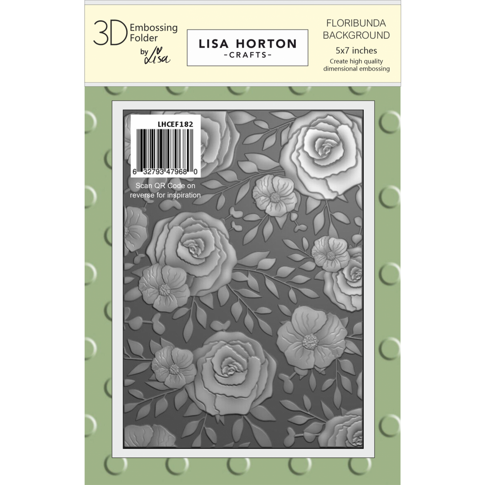 Lisa Horton Crafts Floribunda Background 5x7 Inch 3D Embossing Folder (LHCEF182)
