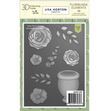 Lisa Horton Crafts Floribunda Elements A6 3D Embossing Folder with Die (LHCEF184)