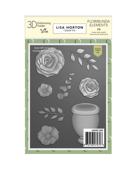 Lisa Horton Crafts Floribunda Elements A6 3D Embossing Folder with Die (LHCEF184)