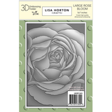 Lisa Horton Crafts Large Rose Bloom 5x7 Inch Embossing Folder (LHCEF165)