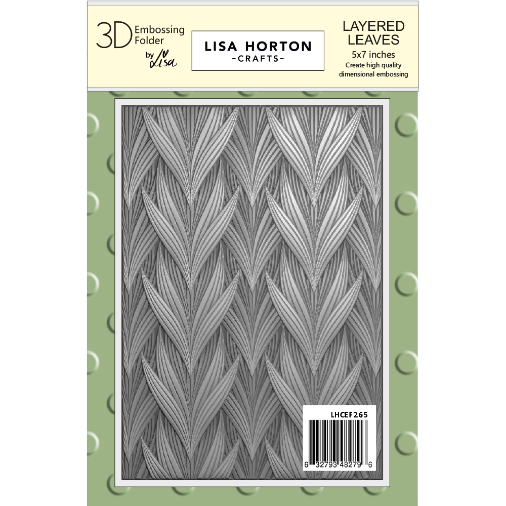Lisa Horton Crafts Layered Leaves 5x7 Inch 3D Embossing Folder (LHCEF265)