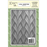 Lisa Horton Crafts Layered Leaves 5x7 Inch 3D Embossing Folder (LHCEF265)