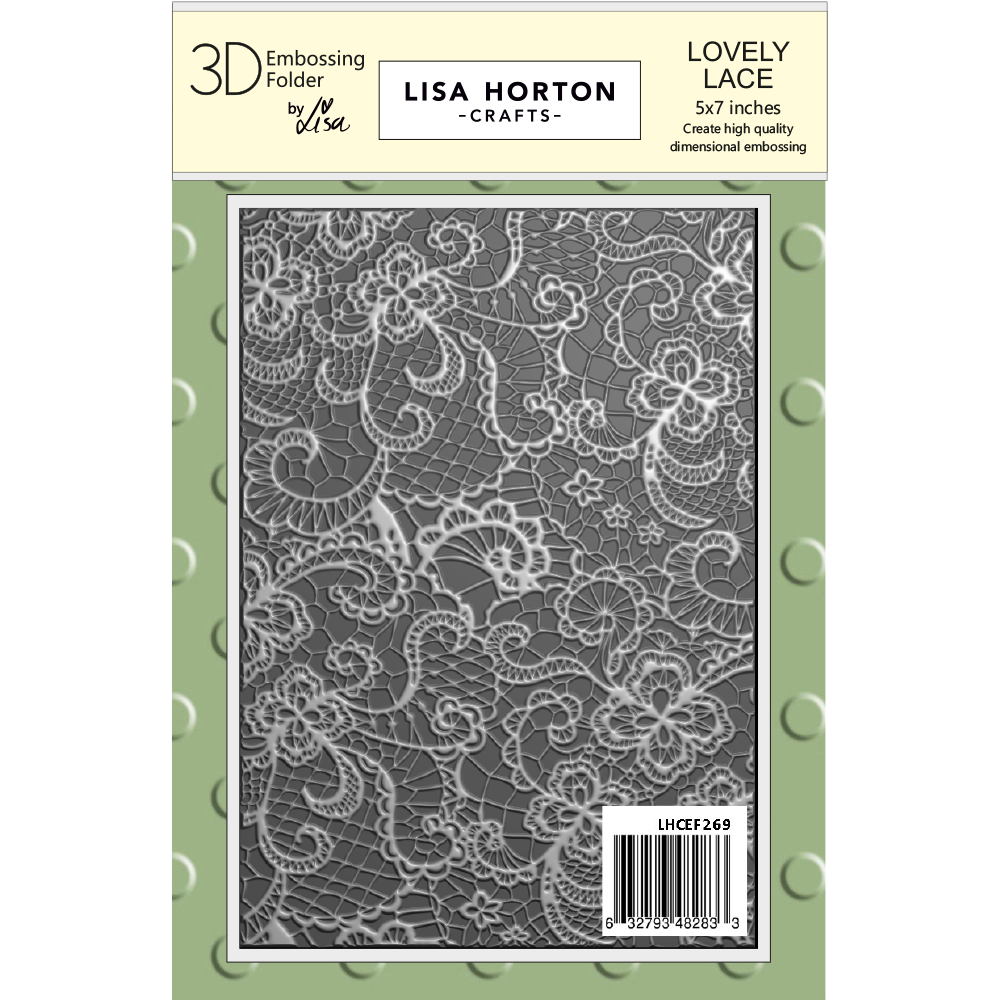 Lisa Horton Crafts Lovely Lace 5x7 Inch 3D Embossing Folder (LHCEF269)