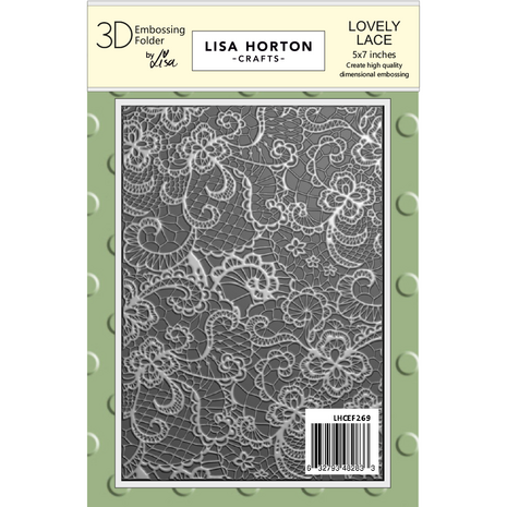 Lisa Horton Crafts Lovely Lace 5x7 Inch 3D Embossing Folder (LHCEF269)