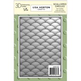 Lisa Horton Crafts Scalloped Circles 5x7 Inch 3D Embossing Folder (LHCEF263)