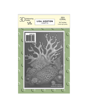 Lisa Horton Crafts Sea Coral 5x7 Inch 3D Embossing Folder (LHCEF201)