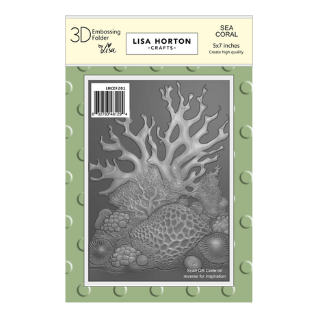 Lisa Horton Crafts Sea Coral 5x7 Inch 3D Embossing Folder (LHCEF201)
