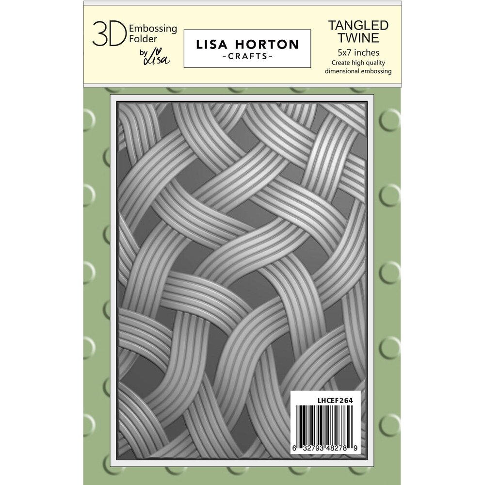 Lisa Horton Crafts Tangled Twine 5x7 Inch 3D Embossing Folder (LHCEF264)