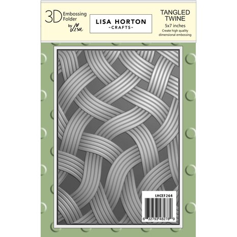 Lisa Horton Crafts Tangled Twine 5x7 Inch 3D Embossing Folder (LHCEF264)