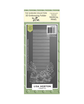 Lisa Horton Crafts Tropical Panel DL 3D Embossing Folder with Die (LHCEF146)