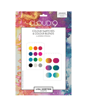 Lisa Horton Crafts Cloud 9 Ink School Colour Swatches & Colour Blends Layering Stencils (4pcs) (LHCAS245)