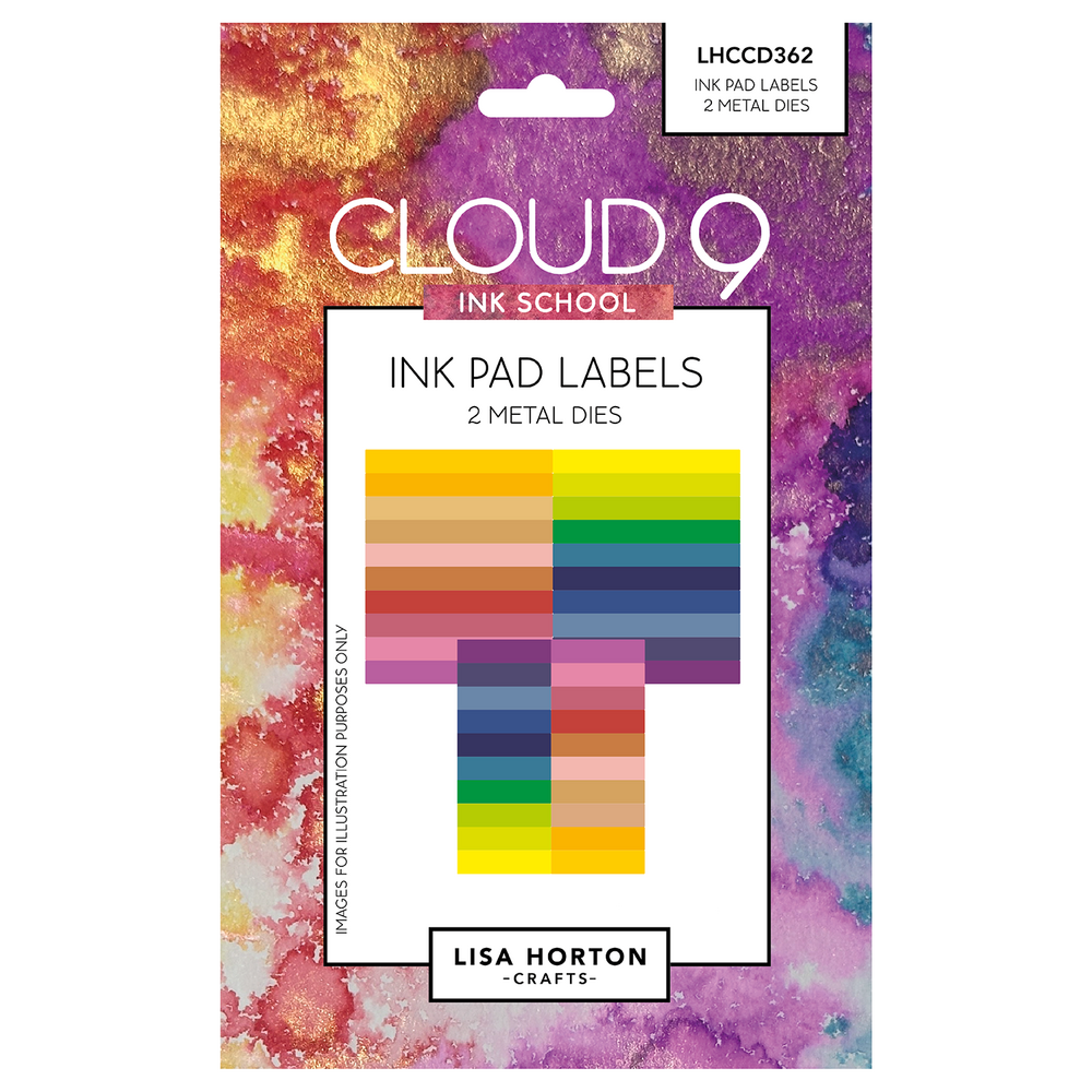 Lisa Horton Crafts Cloud 9 Ink School Ink Pad Labels Dies (LHCCD362)