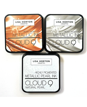 Lisa Horton Crafts Cloud 9 Metallic Ink - Alchemist Ink Pad Trio Natural Pearl/Platinum/Rose Gold (LHCIP247)