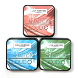 Lisa Horton Crafts Cloud 9 Metallic Ink - Metallic Ink Pad Trio Frozen Icicles/Winter Fir/Mulled Wine (LHCIP246)