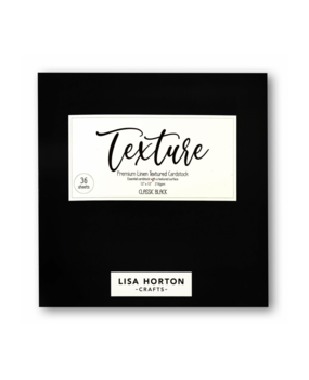 Lisa Horton Crafts Black Premium Linen Textured 12x12 Inch Cardstock (LHCPP039)