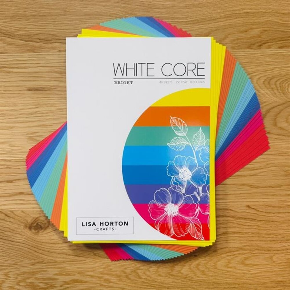 Lisa Horton Crafts White Core Bright Cardstock 250g (48pcs) (LHCPP051)