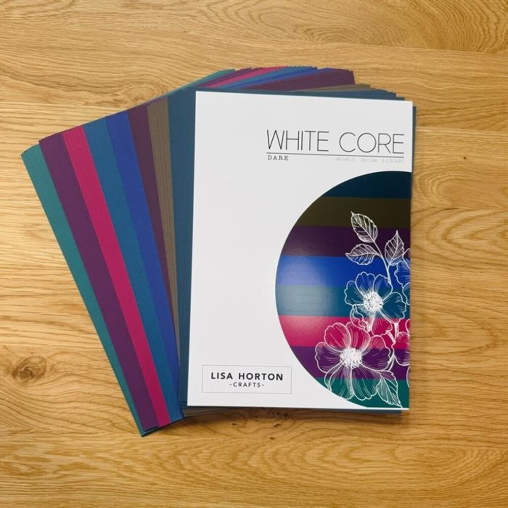 Lisa Horton Crafts White Core Dark Cardstock 250g (48pcs) (LHCPP055)