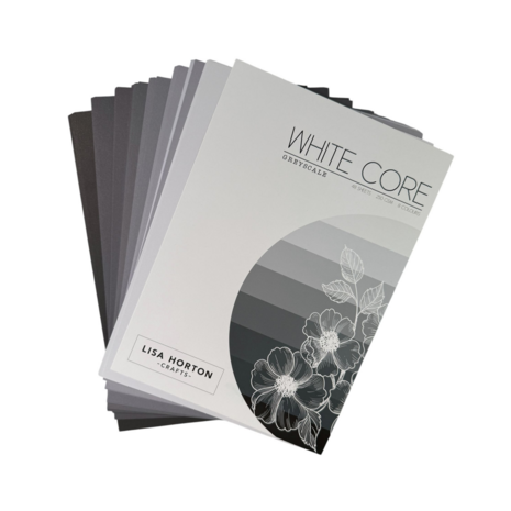 Lisa Horton Crafts White Core Greyscale Cardstock 250g (48pcs) (LHCPP056)