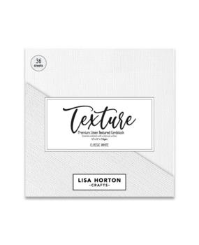 Lisa Horton Crafts White Premium Linen Textured 12x12 Inch Cardstock (LHCPP028)