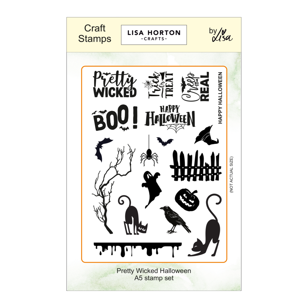 Lisa Horton Crafts Pretty Wicked Halloween A5 Stamp Set (LHCCS102)
