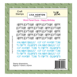 Lisa Horton Crafts Word Panel Duos Stamps Happy Birthday (LHCCS099)