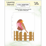 Lisa Horton Crafts Festive Robin A6 Layering Stencils with Die (LHCAS203)