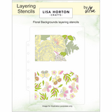 Lisa Horton Crafts Floral Backgrounds Layering Stencils with BONUS Dies (LHCAS240)