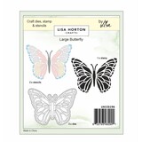 Lisa Horton Crafts Large Butterfly Die, Stencil and Stamp Companion Set (LHCCD296)