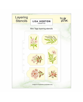 Lisa Horton Crafts Mini Tags Layering Stencils with FREE Co-ordinating Die (LHCAS241)