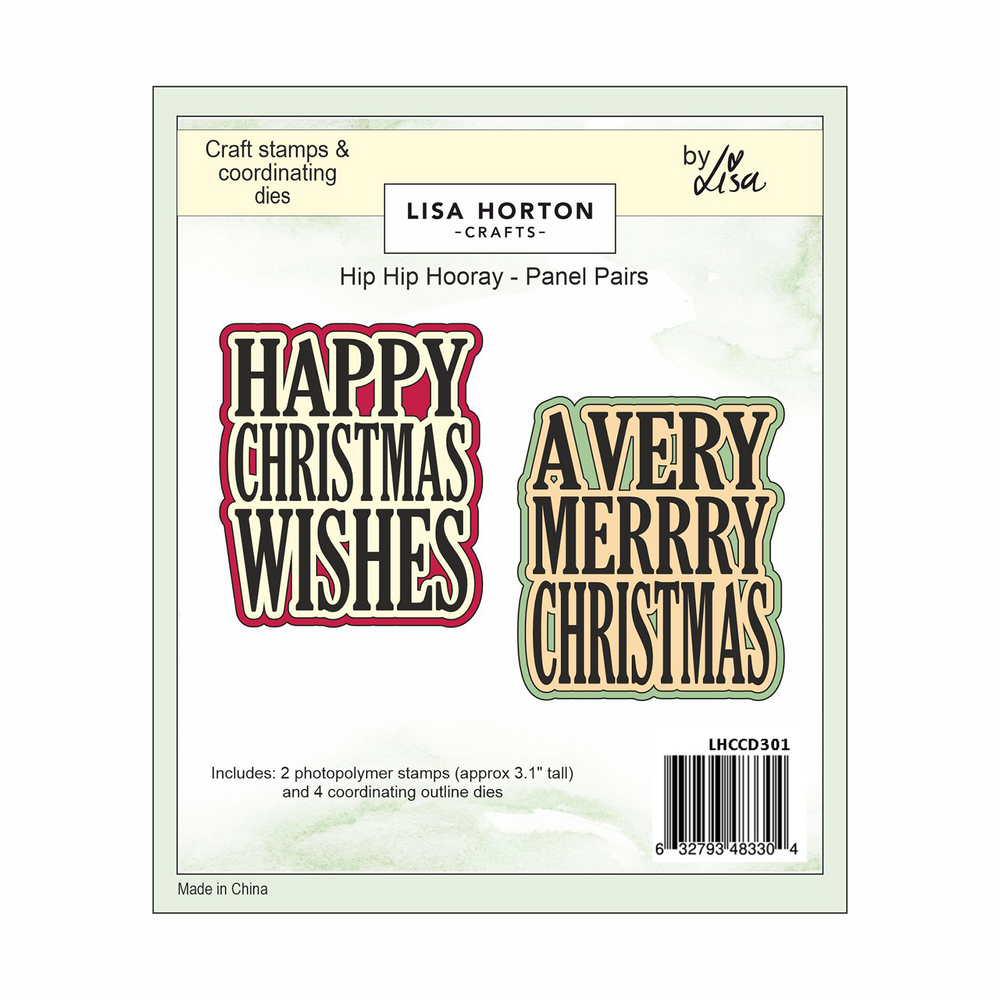 Lisa Horton Crafts Panel Pairs Stamps and Dies Happy Christmas (LHCCD301)