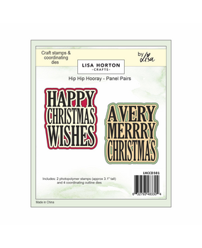 Lisa Horton Crafts Panel Pairs Stamps and Dies Happy Christmas (LHCCD301)
